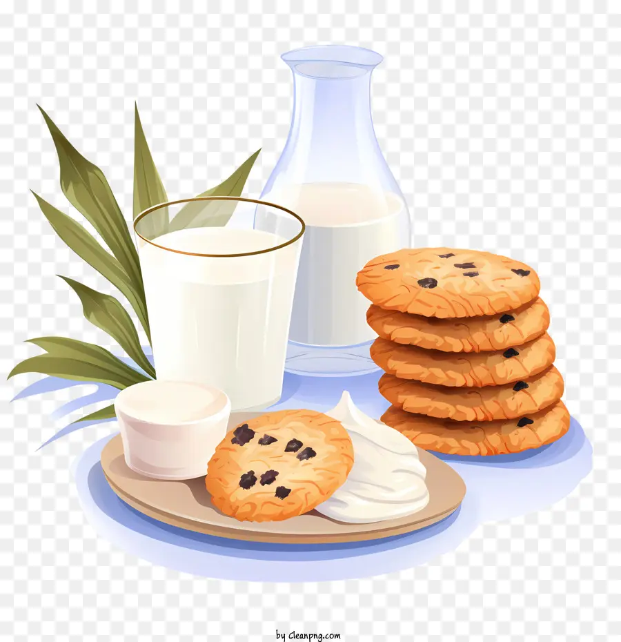 Galletas Y Leche，Leche Y Galletas PNG