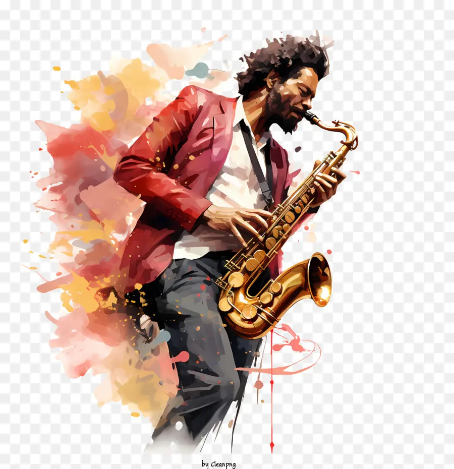 Saxofón Día，Hombre PNG