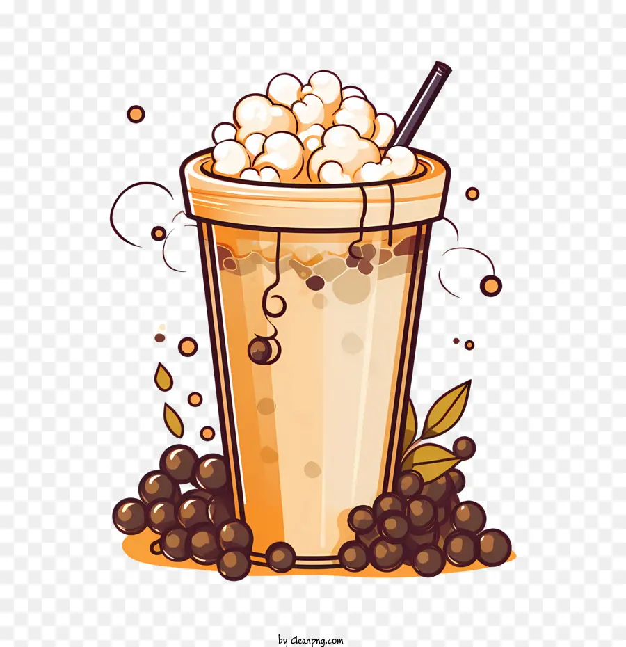 Burbuja Té Con Leche，Ice Coffee PNG