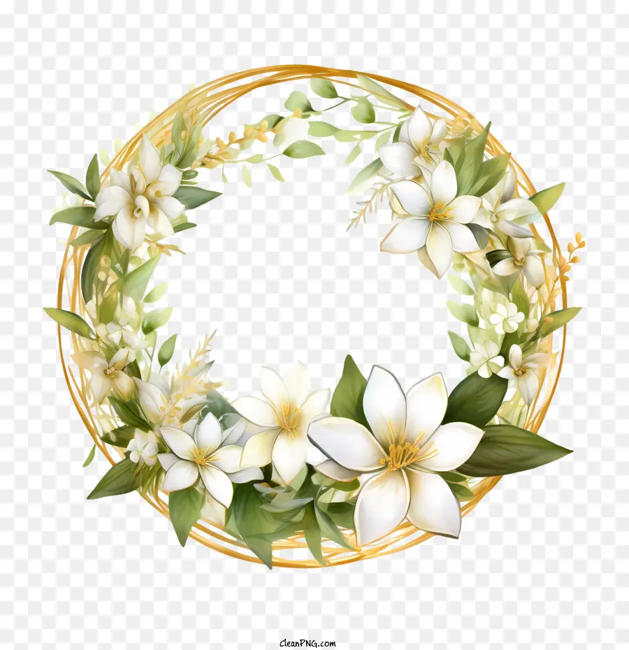 Corona De Jazmín，Floral Corona PNG