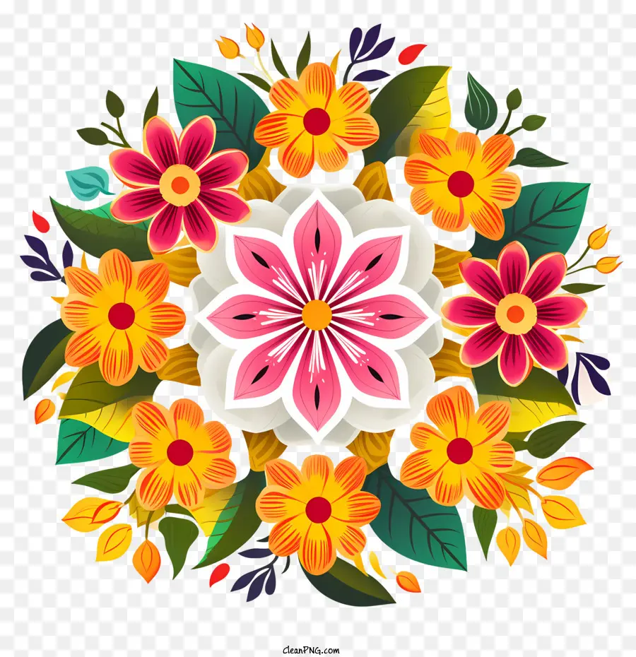 El Nombre Es Floral Rangoli，Onam PNG