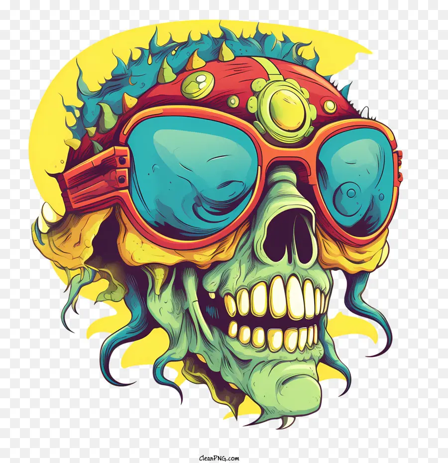 Zombie Skull，Bien PNG