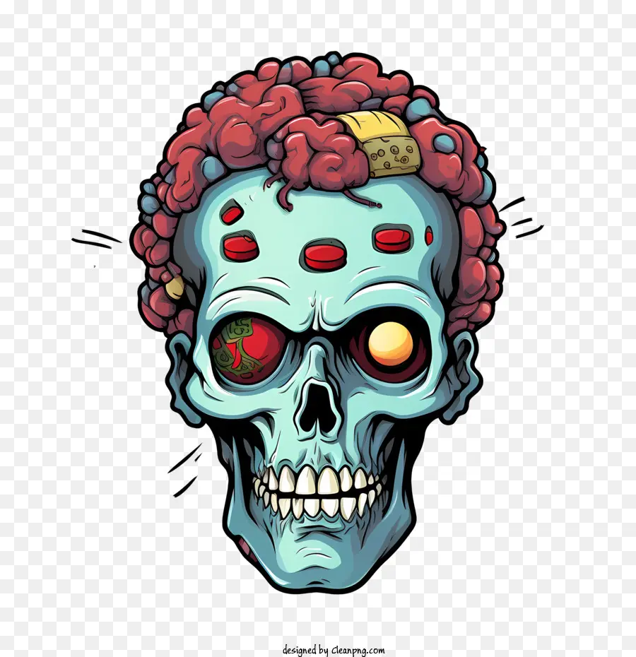 Zombie Skull，Zombie PNG