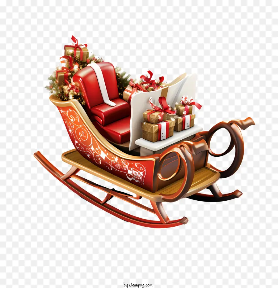 Trineo De Navidad，Papá Noel PNG