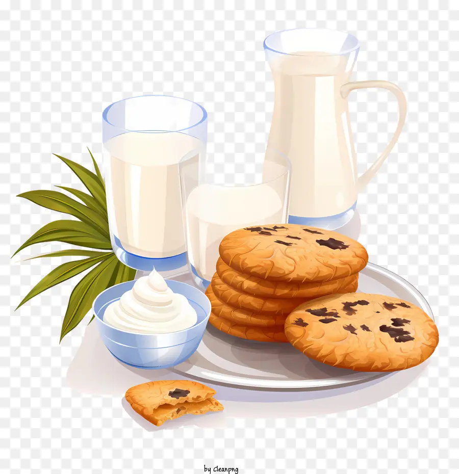 Galletas Y Leche，Las Cookies PNG