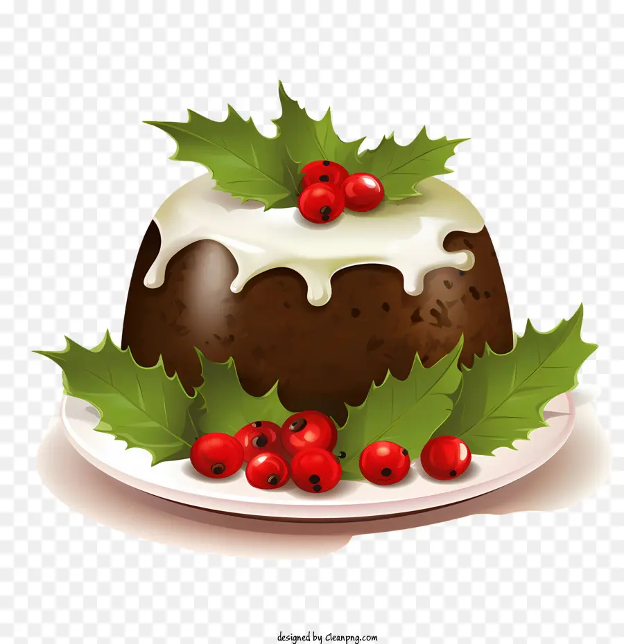 Pudin De Navidad，Acebo PNG