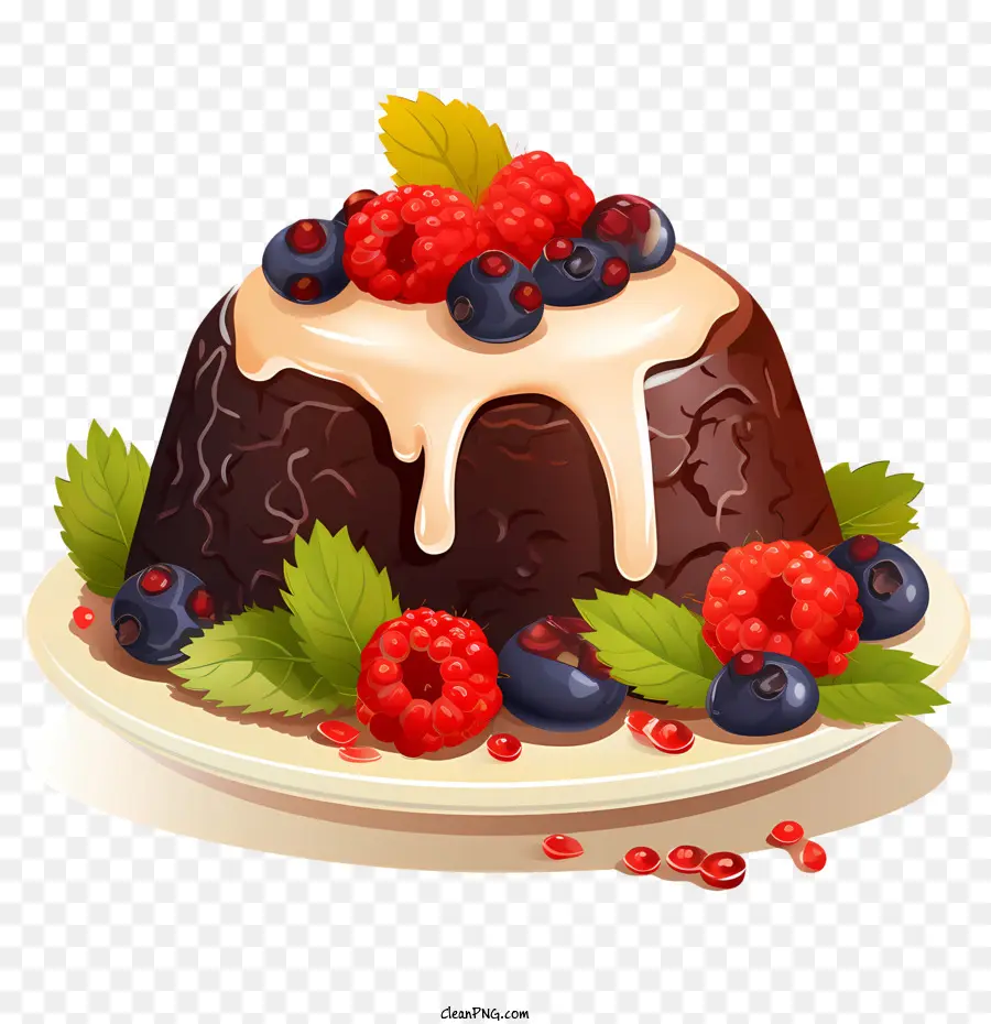 Pudín De Navidad，Pastel De Chocolate PNG