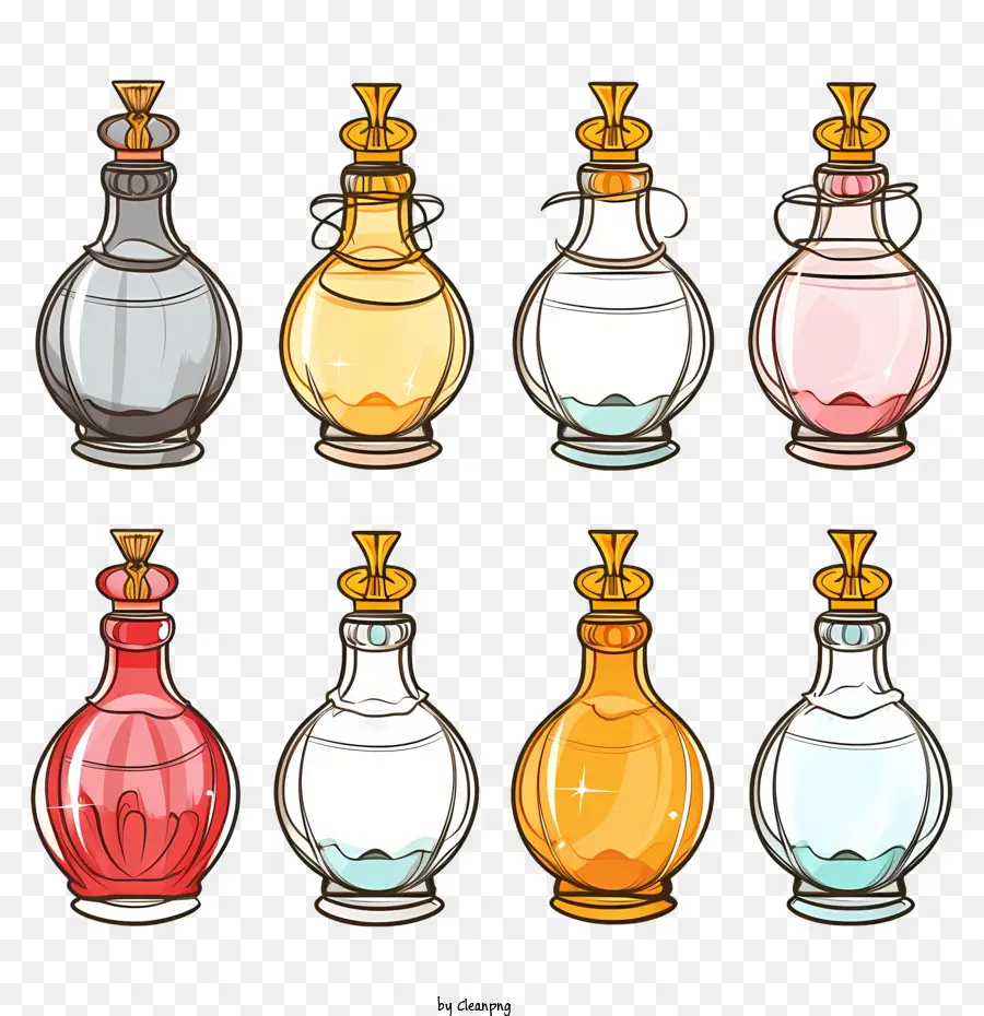 Botella De Perfume，De La Vendimia PNG