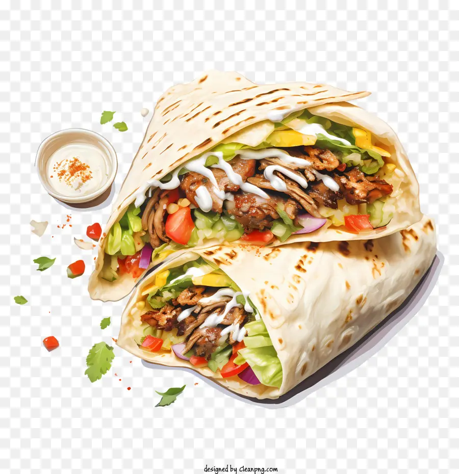 Día Nacional De Shawarma，Rollo De Pollo PNG