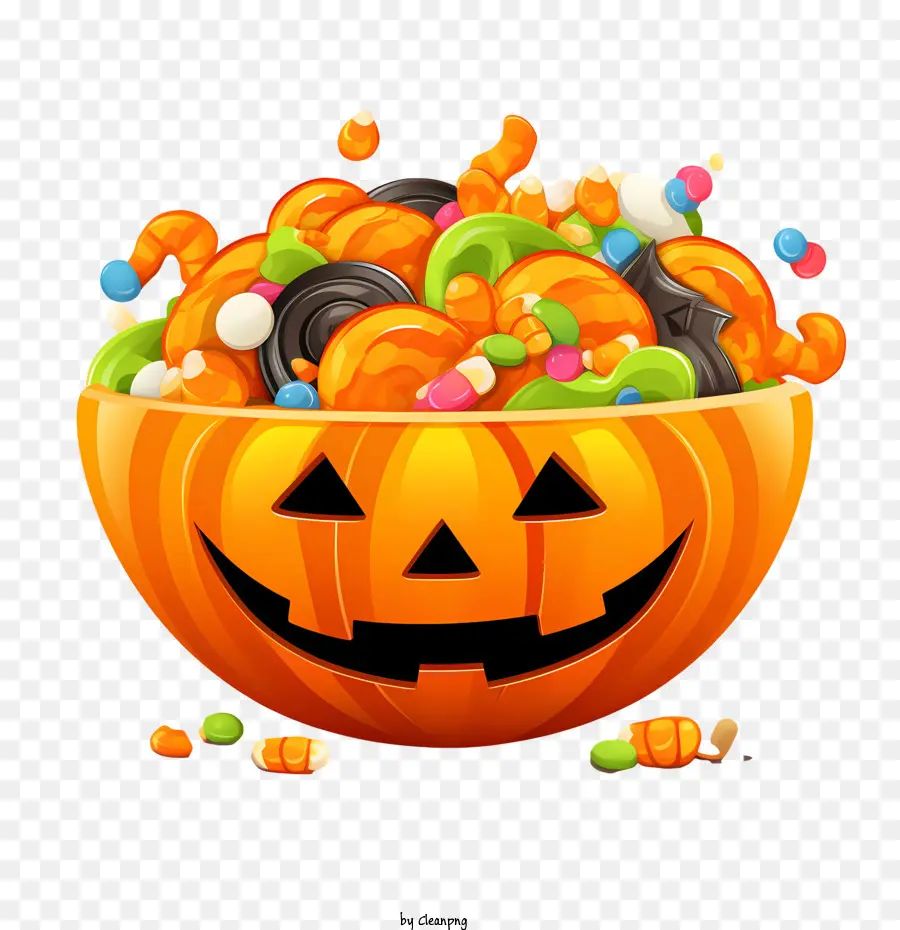 Tazón De Dulces De Halloween，Dulces De Halloween PNG