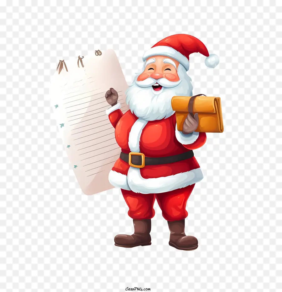 Día De La Lista De Papá Noel，Papá Noel PNG