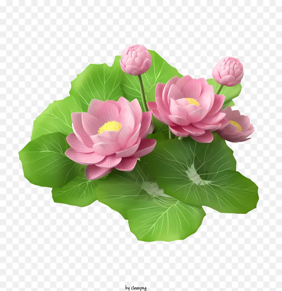 Flor De Loto，Loto Rosa PNG