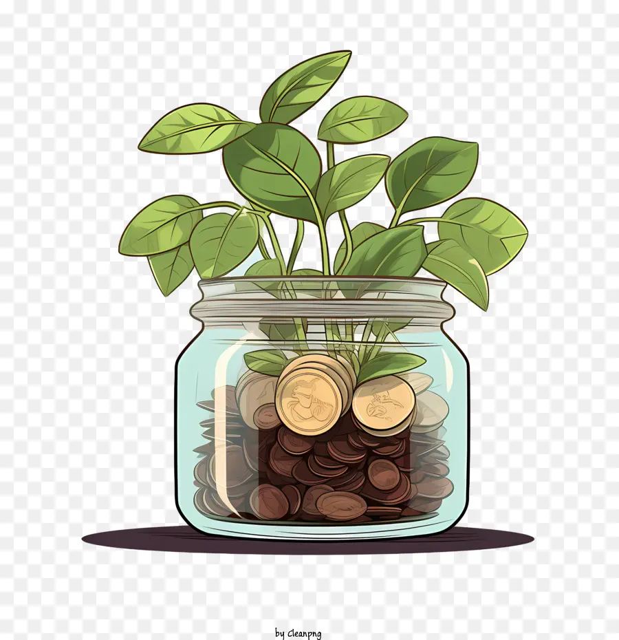 Día Mundial Del Ahorro，Planta De Dinero PNG