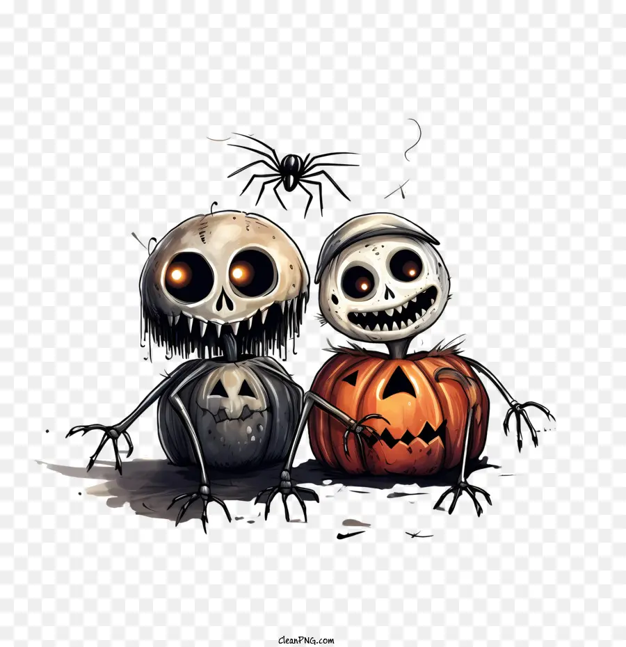 Calavera De Halloween，Esqueletos De Halloween PNG