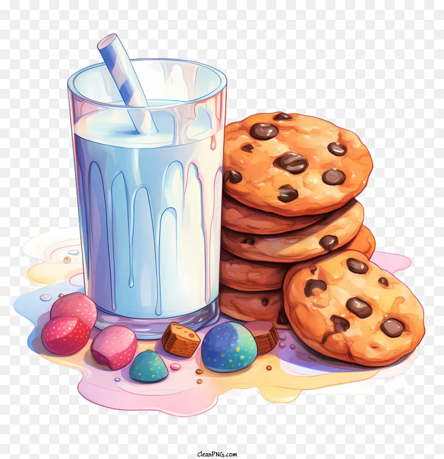 Galletas Y Leche，Las Cookies PNG