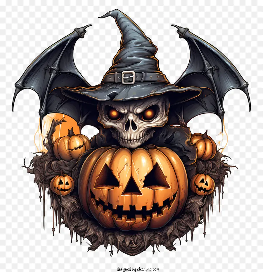 Murciélago De Halloween，La Calabaza De Halloween PNG