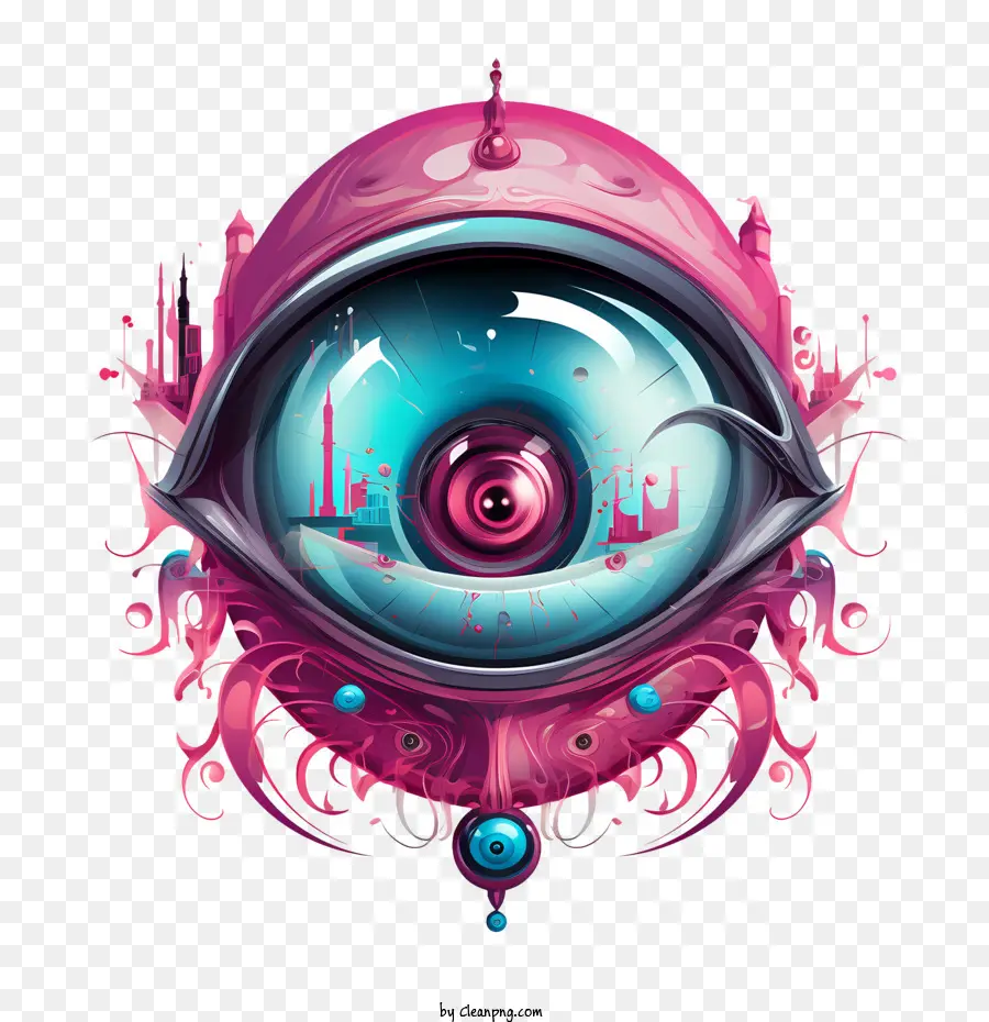 Globo Ocular De Halloween，Futurista PNG