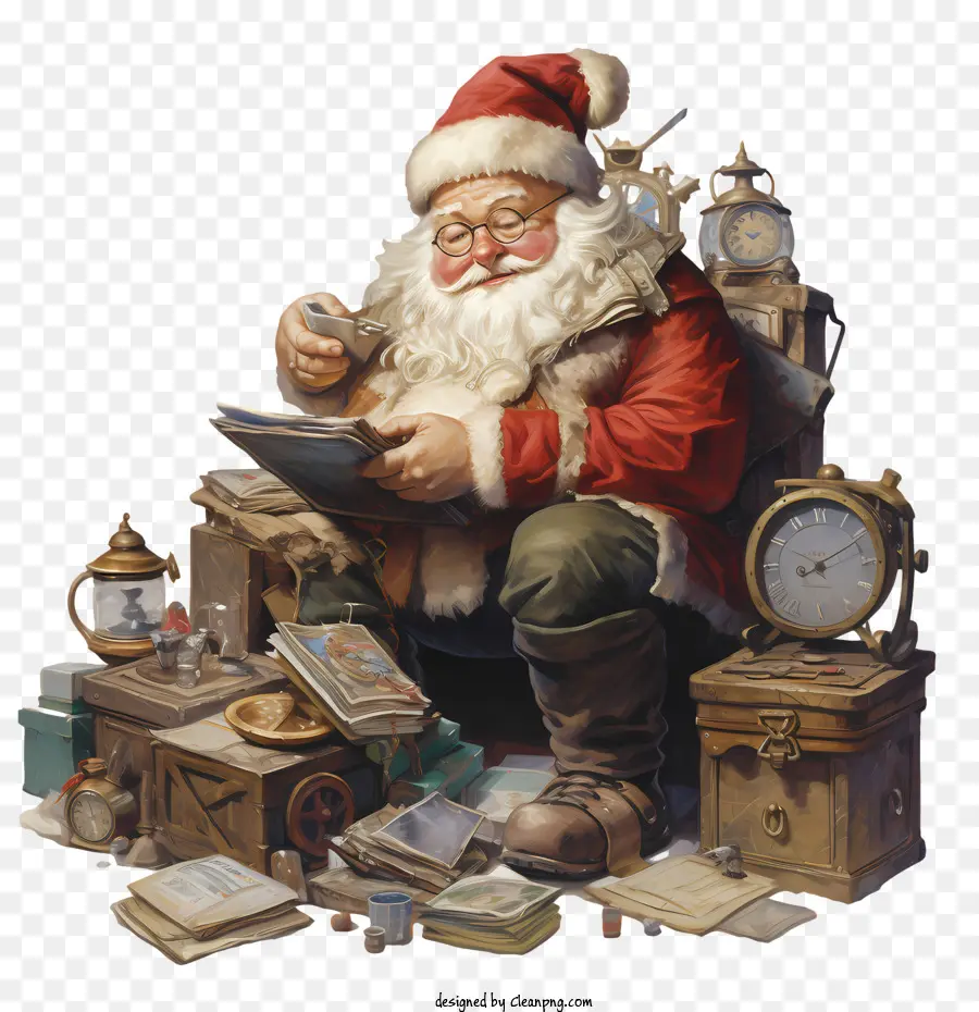 Día De La Lista De Santas，Santa Claus PNG