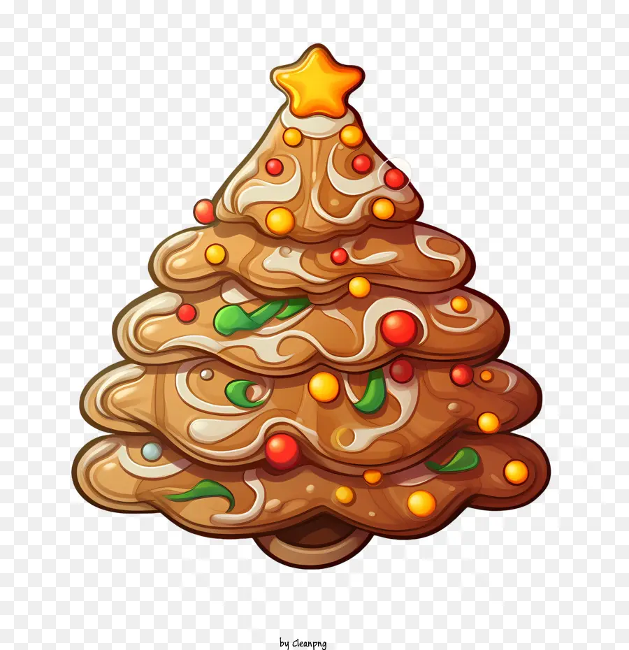 Galletas De Navidad，Árbol De Navidad De Pan De Jengibre PNG