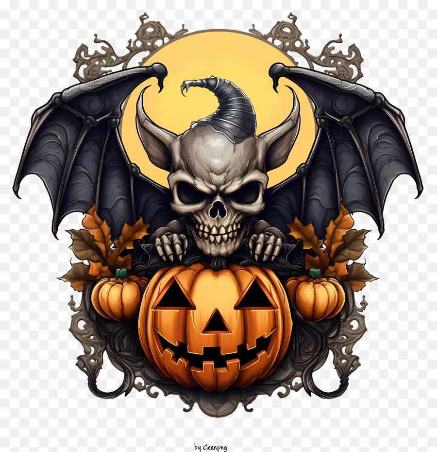 Murciélago De Halloween，La Calabaza De Halloween PNG