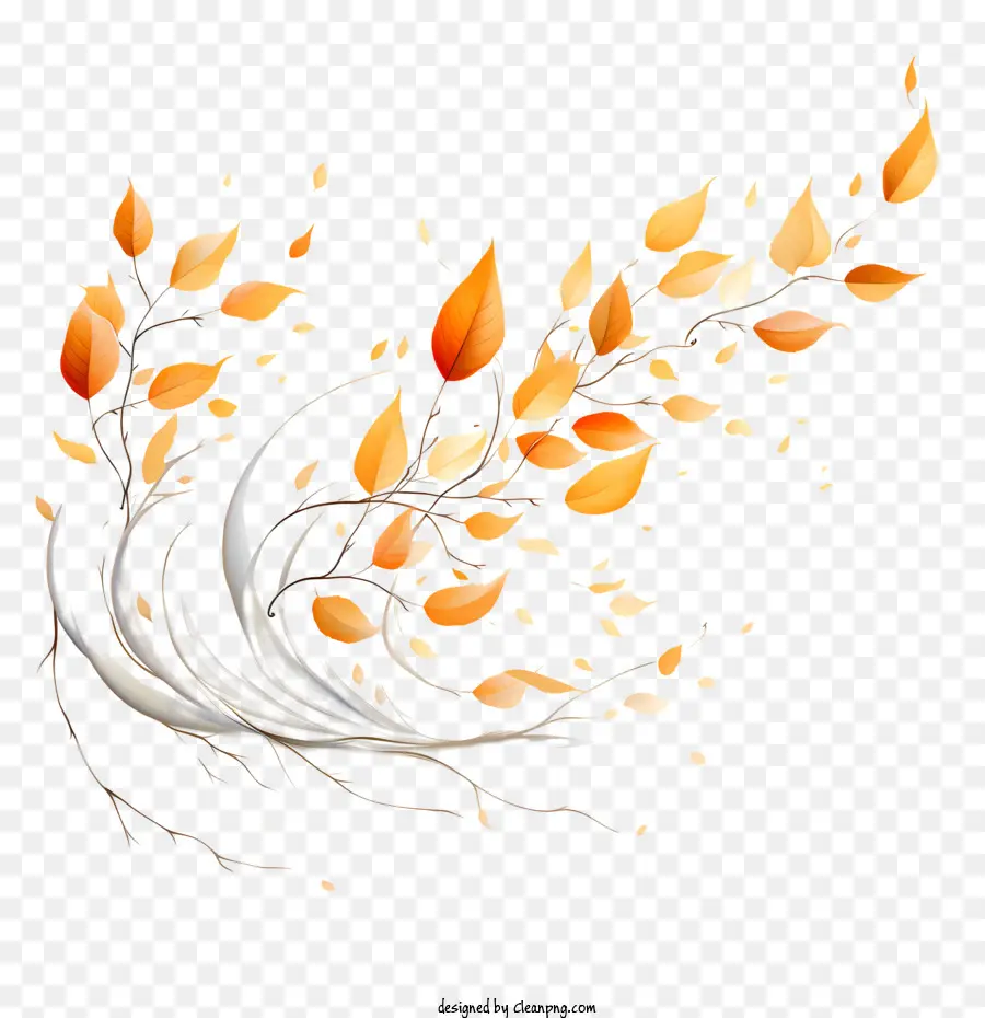 Las Hojas En El Viento，Autumn Leaves PNG