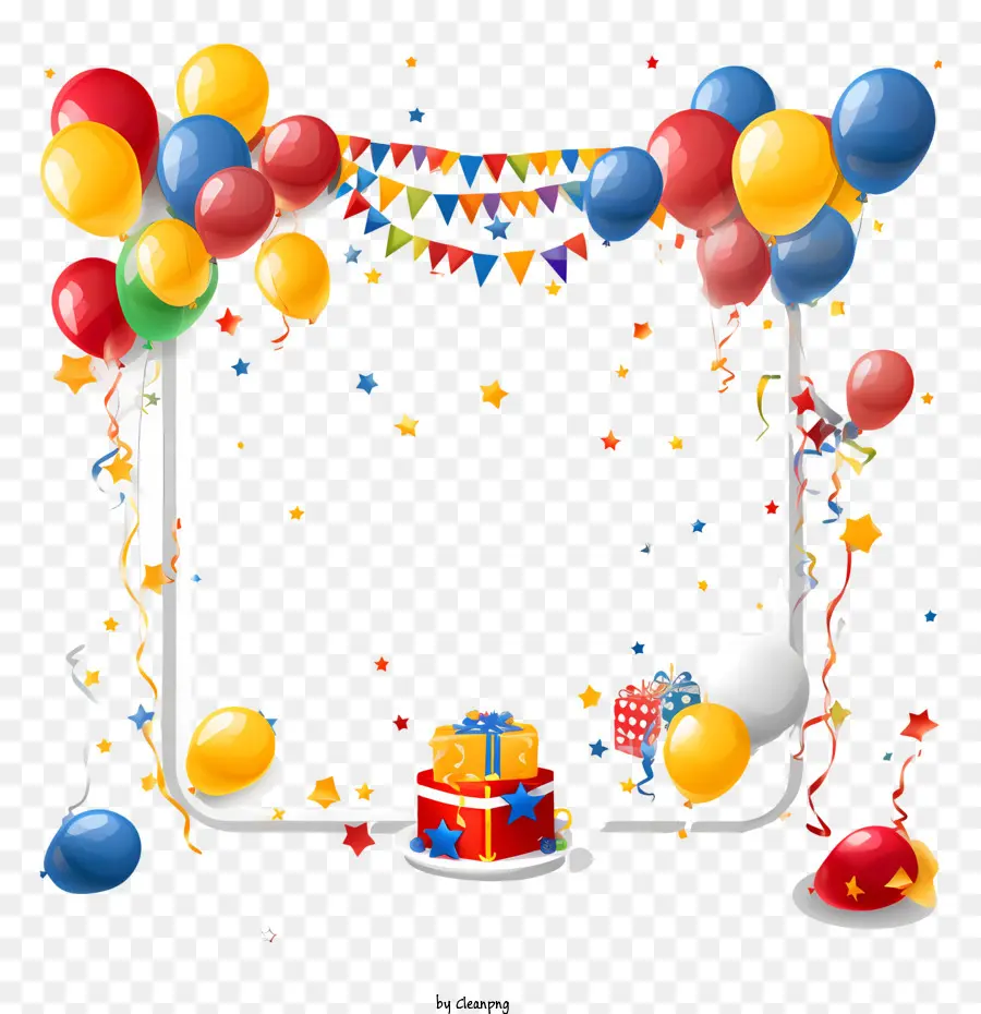 Marco De Cumpleaños，Globos PNG