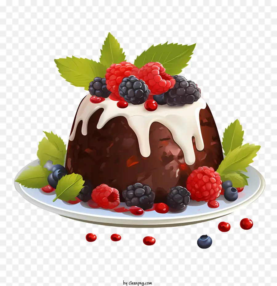 Pudín De Navidad，Pastel De Chocolate PNG