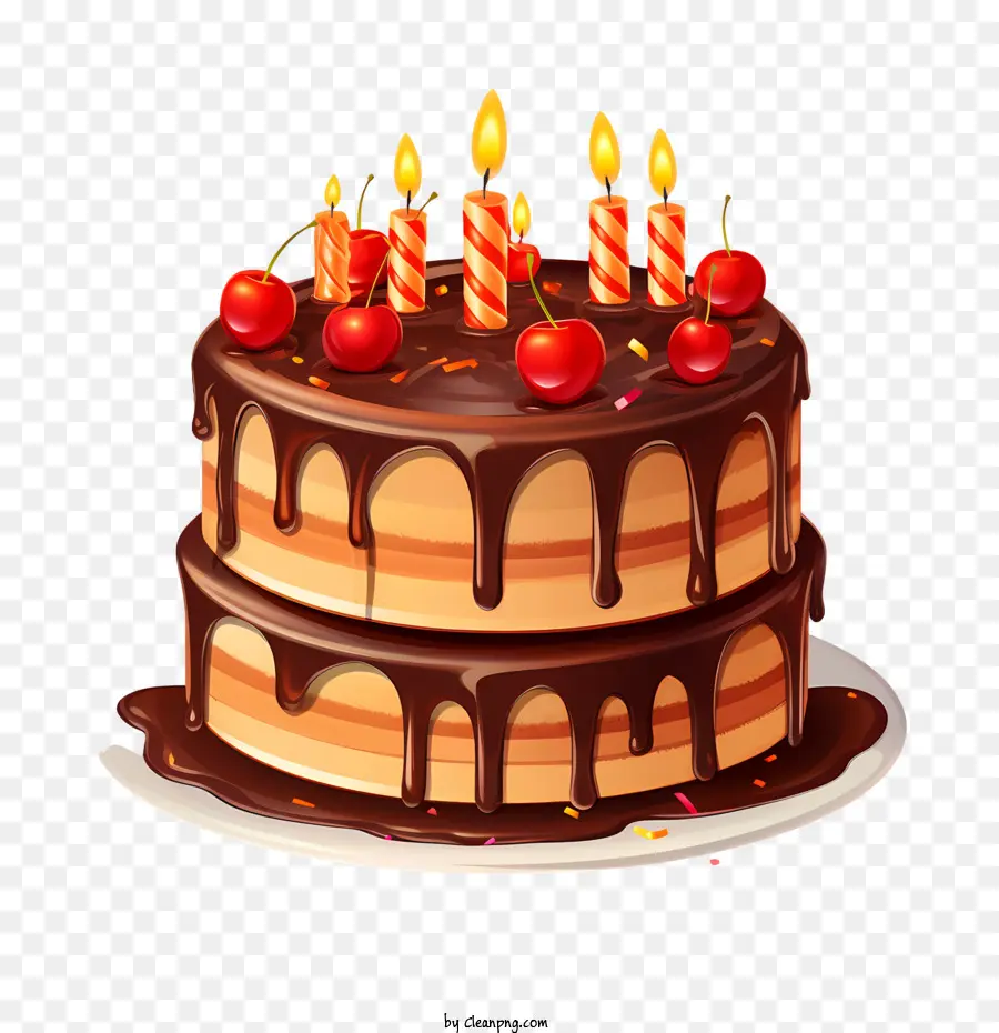 Pastel De Cumpleaños，Pastel De Chocolate PNG