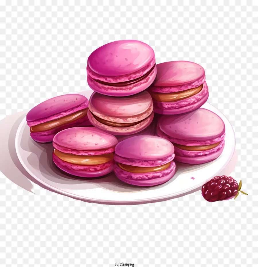 Macaroon Día，Macarons Rosados PNG