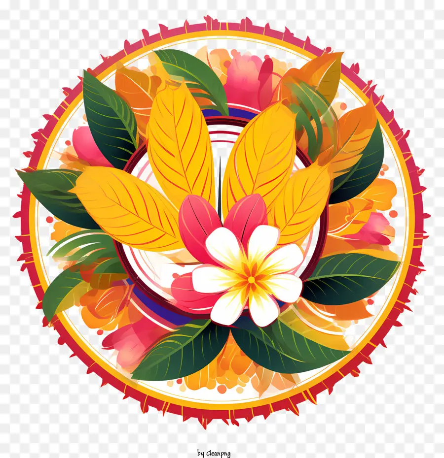 Onam，Arreglo Floral PNG