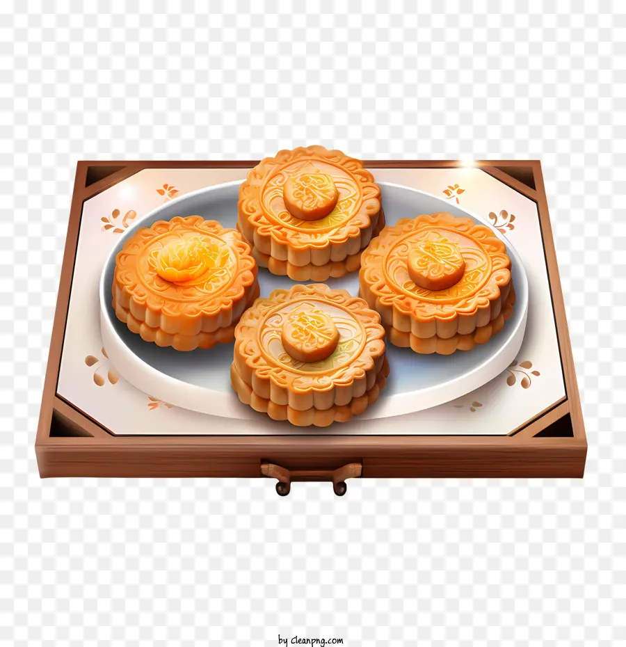 Mooncake，Pasteles PNG