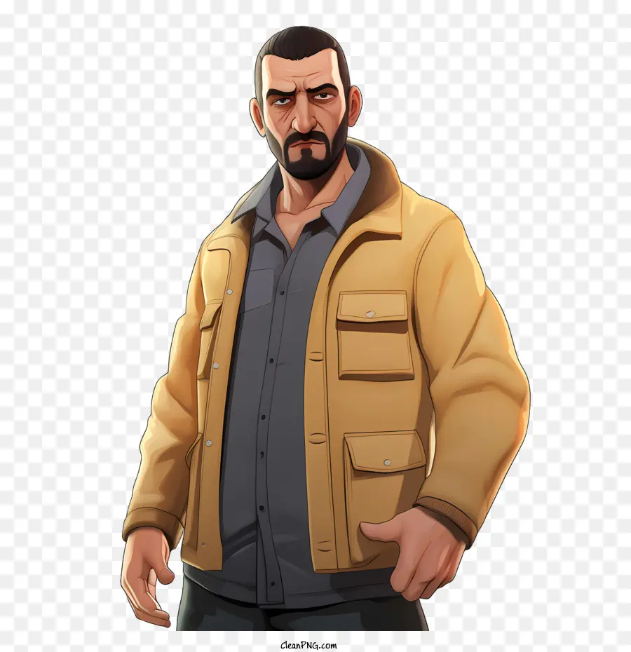 Personaje De Gran Robo De Auto，Hombre Con Chaqueta PNG