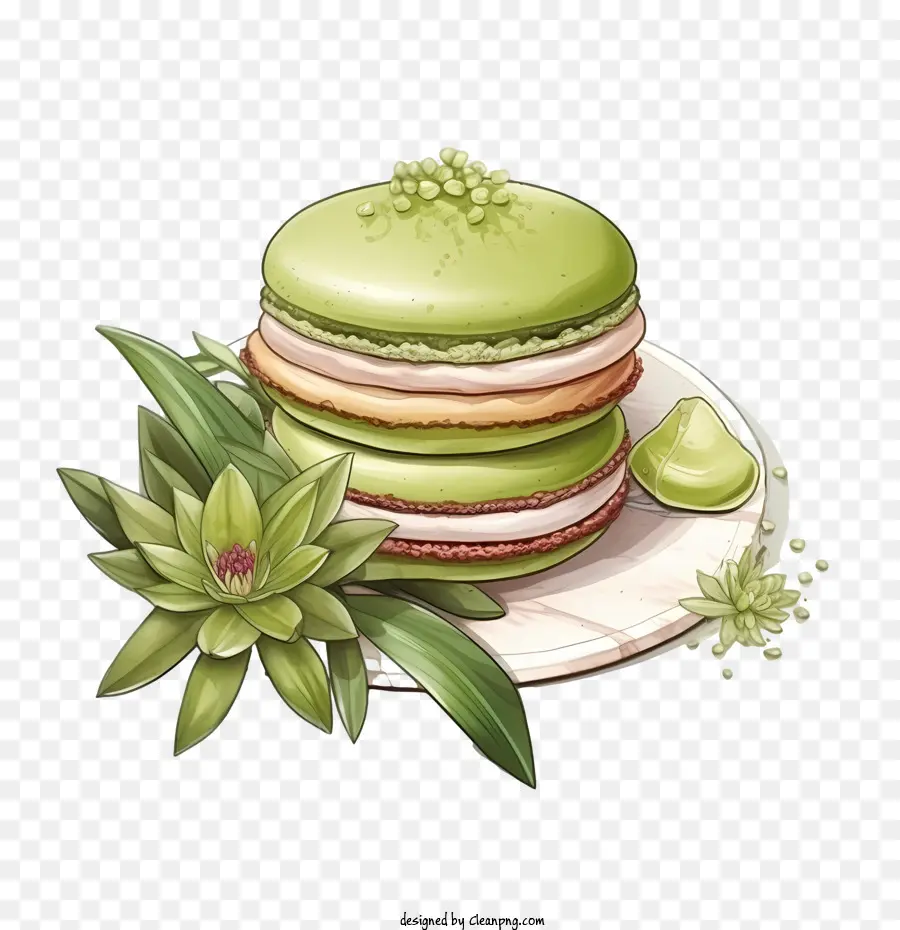 Día Del Macarrón，Macarrones Verdes PNG