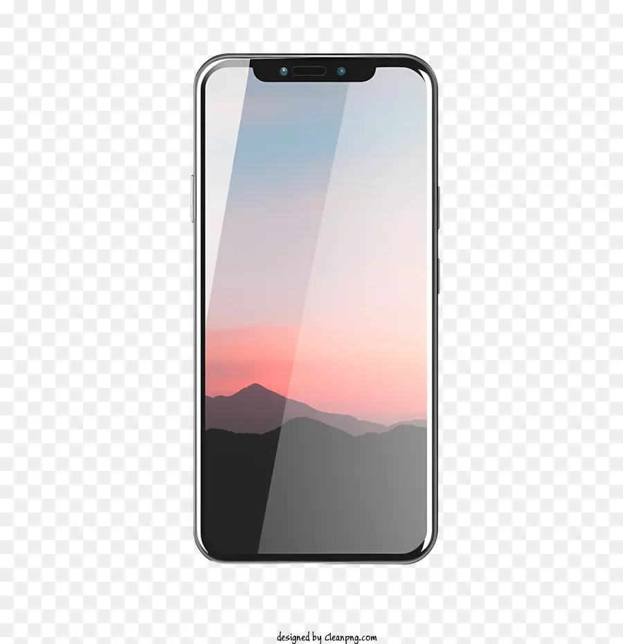 Smartphone Maqueta，Paisaje PNG