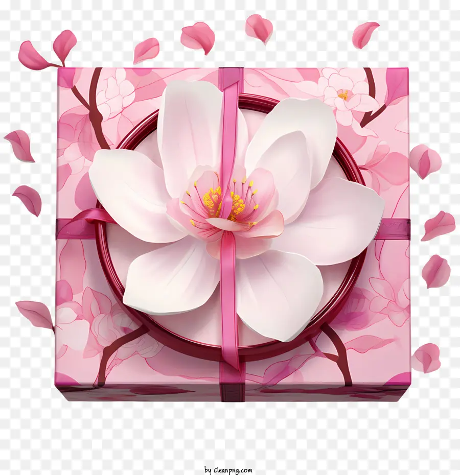 Rosa Caja De Regalo，Cuadro Rosa PNG