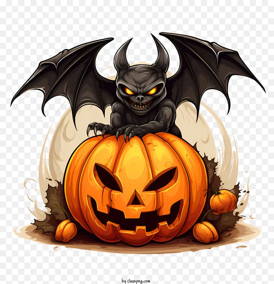 Murciélago De Halloween，La Calabaza De Halloween PNG
