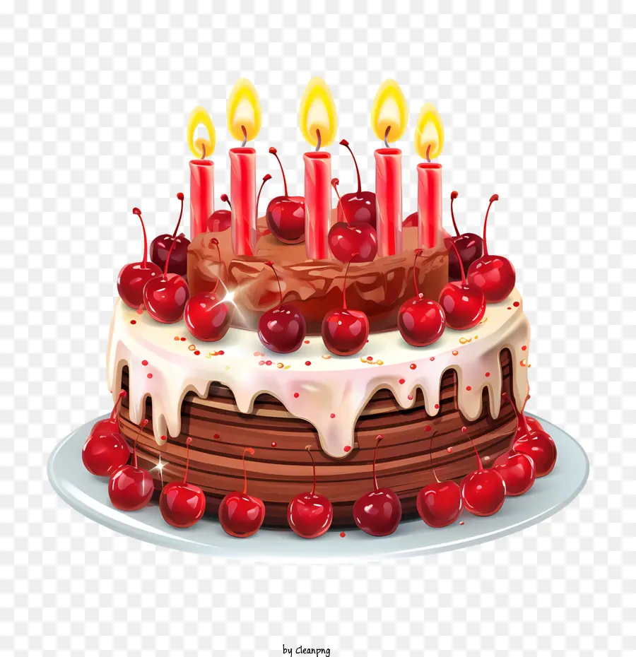 Torta De Cumpleaños，Velas PNG