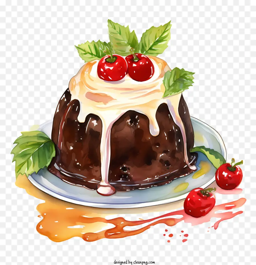 Pudín De Navidad，Pudín De Chocolate PNG