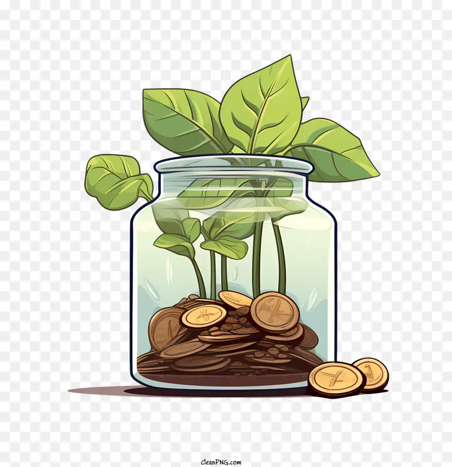 Día Mundial Del Ahorro，Planta De Dinero PNG