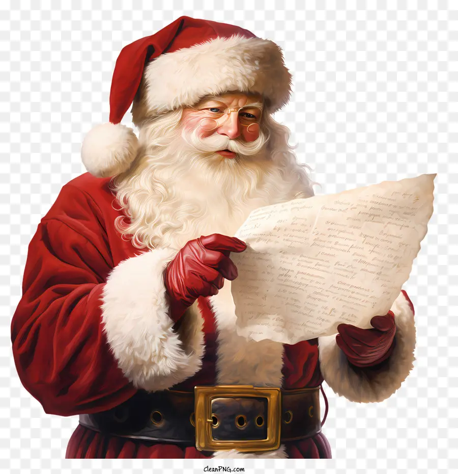 Día De La Lista De Papá Noel，Papá Noel PNG