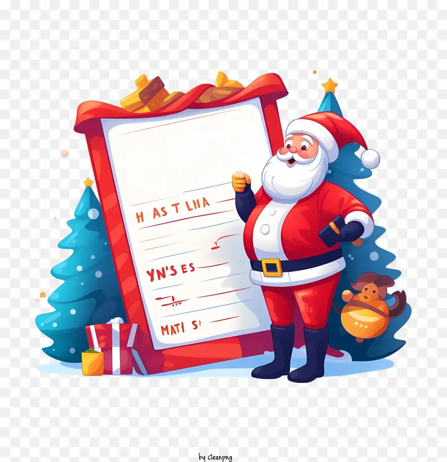 Día De La Lista De Papá Noel，Papá Noel PNG