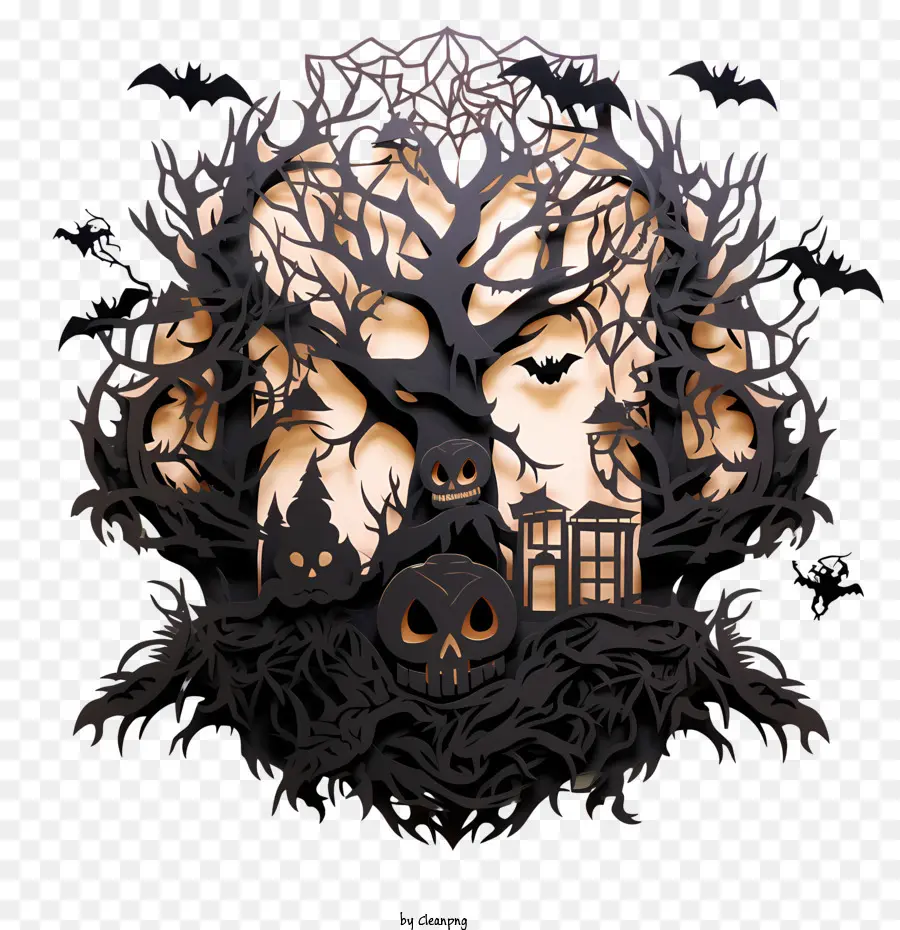 árbol De Halloween，Halloween PNG