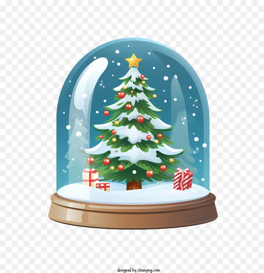 Bola De Nieve Navideña，árbol De Navidad PNG