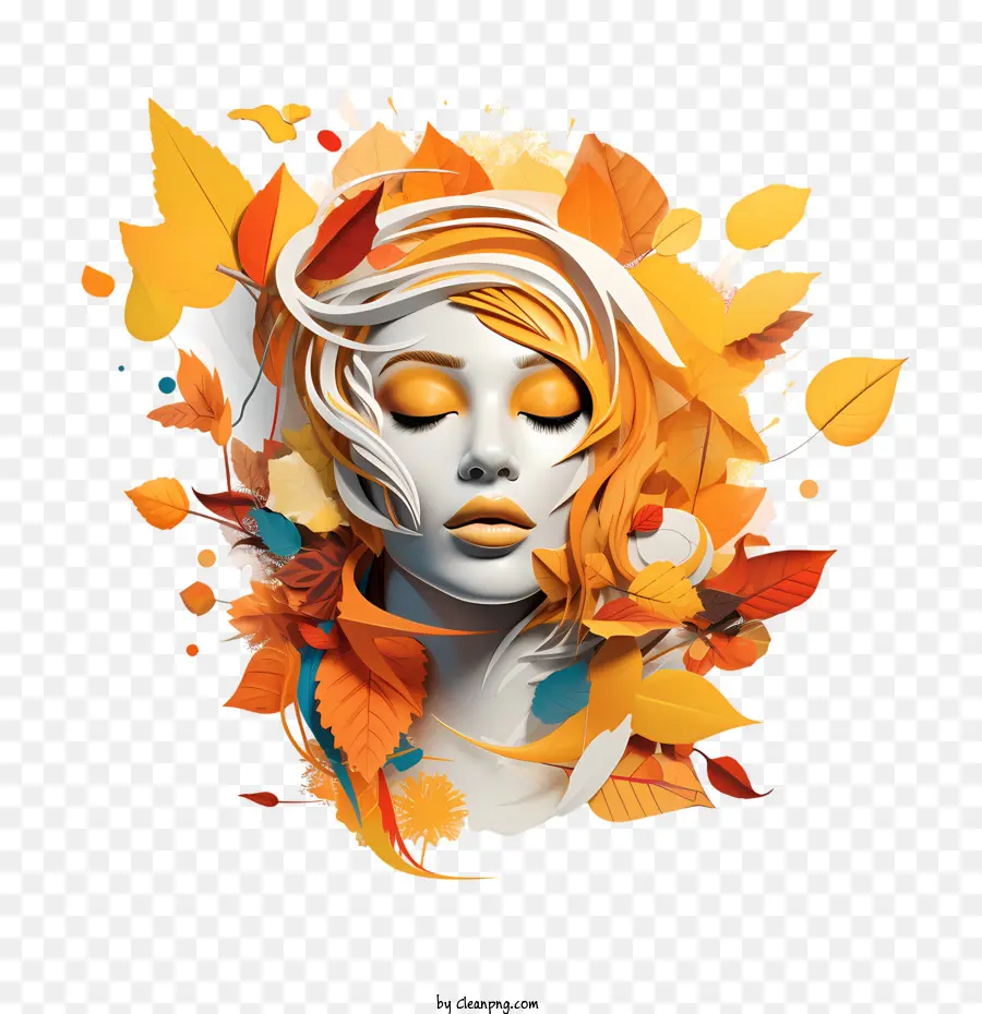 Chica De Otoño，Mujer PNG