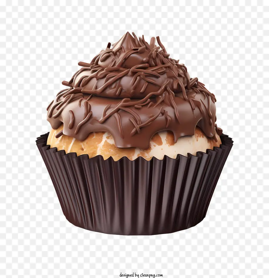 Magdalena De Chocolate El Día，Cupcake Cubierto De Chocolate PNG