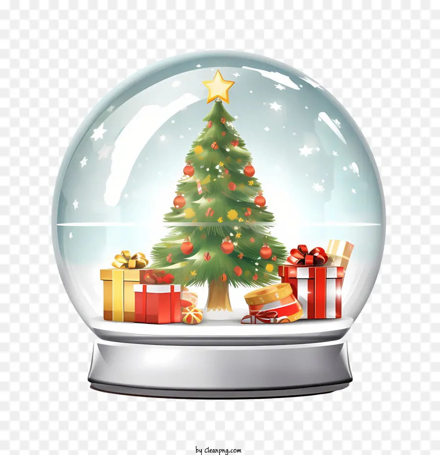 Bola De Nieve Navideña，Árbol De Navidad PNG