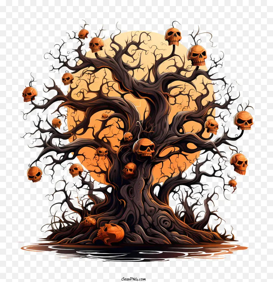 árbol De Halloween，Árbol PNG