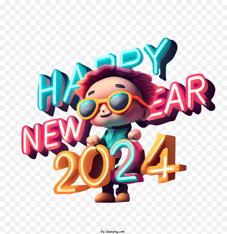 2024 Año Nuevo，2024 Feliz Año Nuevo PNG