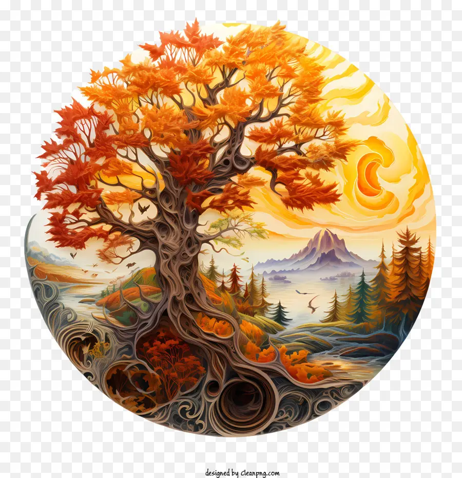 Equinoccio De Otoño，Árbol PNG