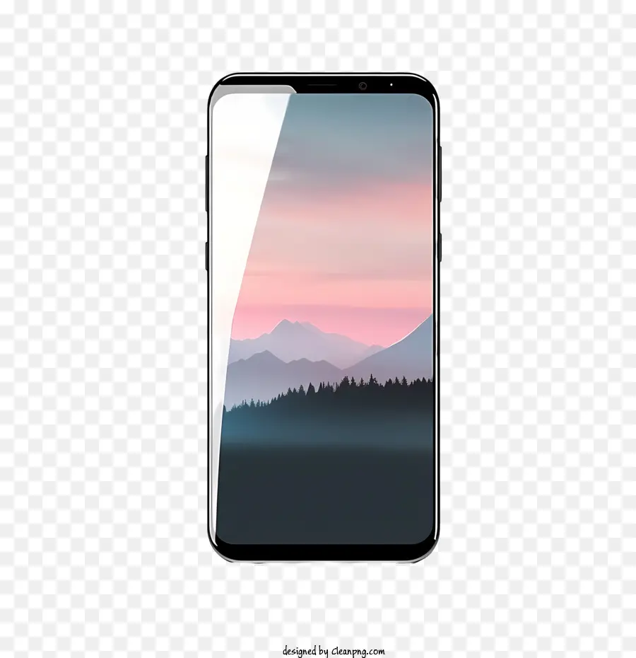 Smartphone Maqueta，La Montaña PNG